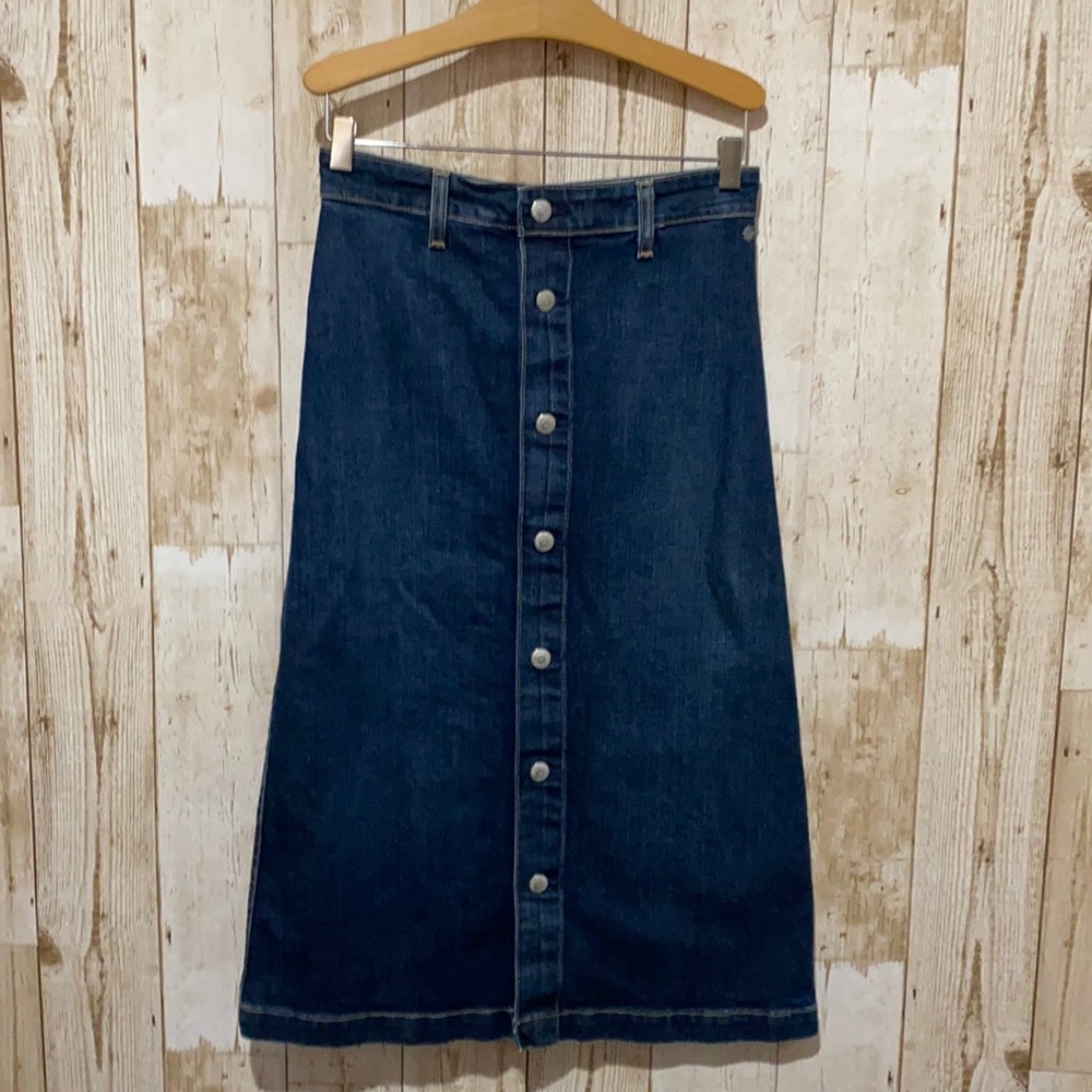 Alexa Chung by AG Denim Midi Skirt